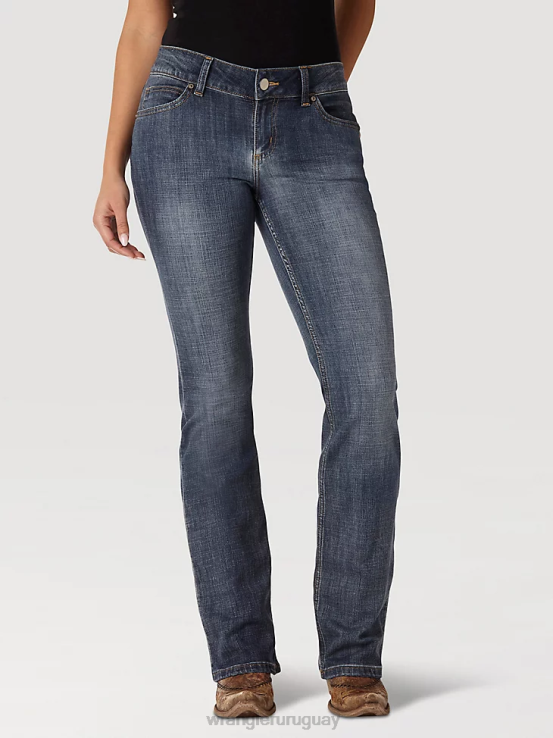 ah lavar Wrangler mujer vaqueros con corte bota ropa F8J4V780
