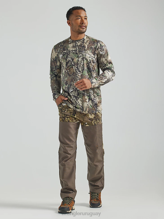 musgo Wrangler hombres pantalón de lona con pernera recta y corte regular resistente ropa F8J4V650