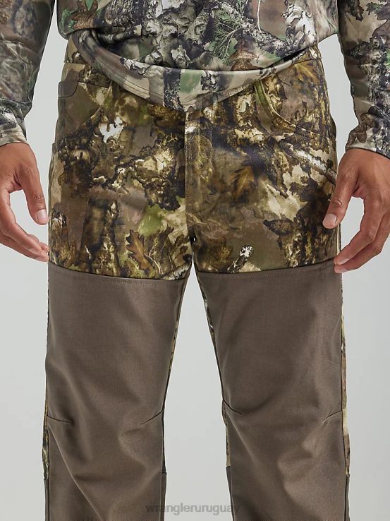 musgo Wrangler hombres pantalón de lona con pernera recta y corte regular resistente ropa F8J4V650