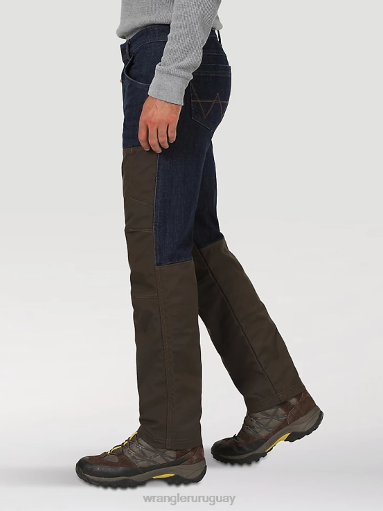 musgo Wrangler hombres pantalón de lona con pernera recta y corte regular resistente ropa F8J4V650