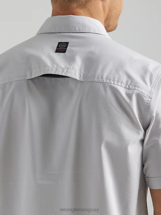 neblina Wrangler hombres camisa atg asimétrica con bolsillo y cremallera ropa F8J4V328