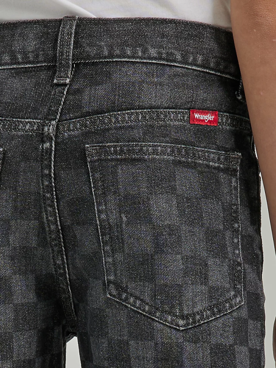 negro Wrangler Niños shorts de mezclilla a cuadros ropa F8J4V1037