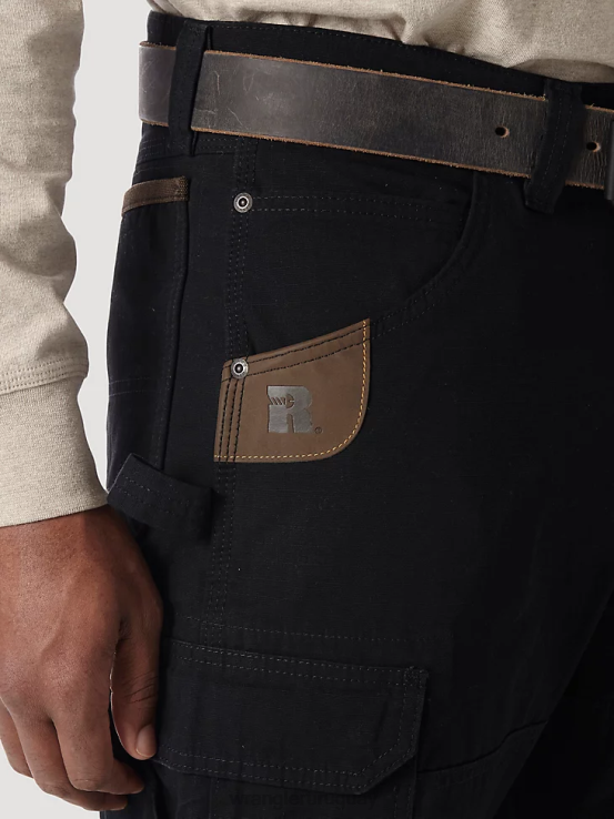 negro Wrangler hombres Pantalón Ranger de tejido antidesgarro con forro de ropa de trabajo Riggs ropa F8J4V679