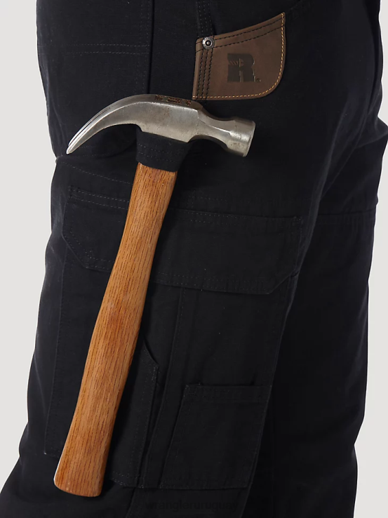 negro Wrangler hombres Pantalón Ranger de tejido antidesgarro con forro de ropa de trabajo Riggs ropa F8J4V679