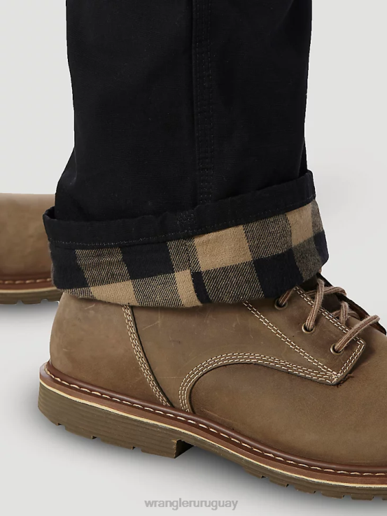 negro Wrangler hombres Pantalón Ranger de tejido antidesgarro con forro de ropa de trabajo Riggs ropa F8J4V679