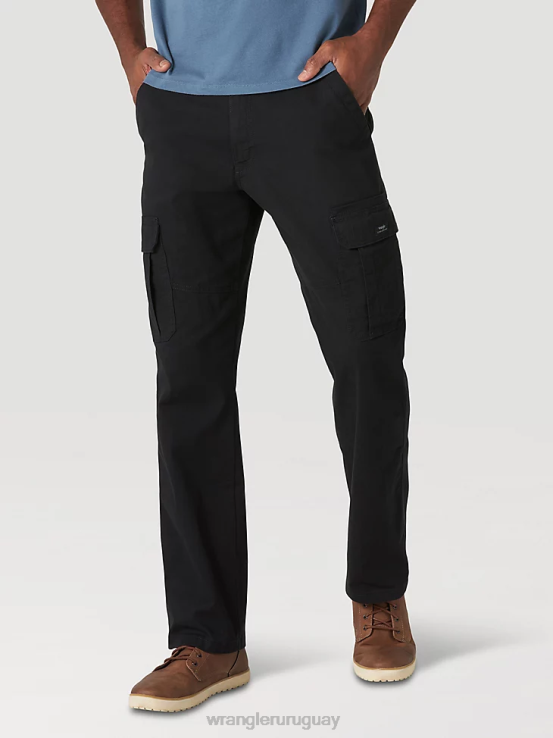 negro Wrangler hombres Pantalón cargo elástico relajado Authentics ropa F8J4V233