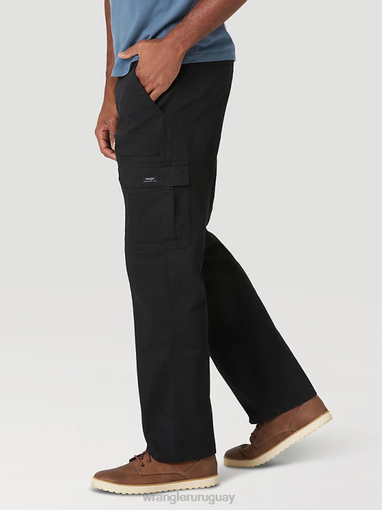 negro Wrangler hombres Pantalón cargo elástico relajado Authentics ropa F8J4V233