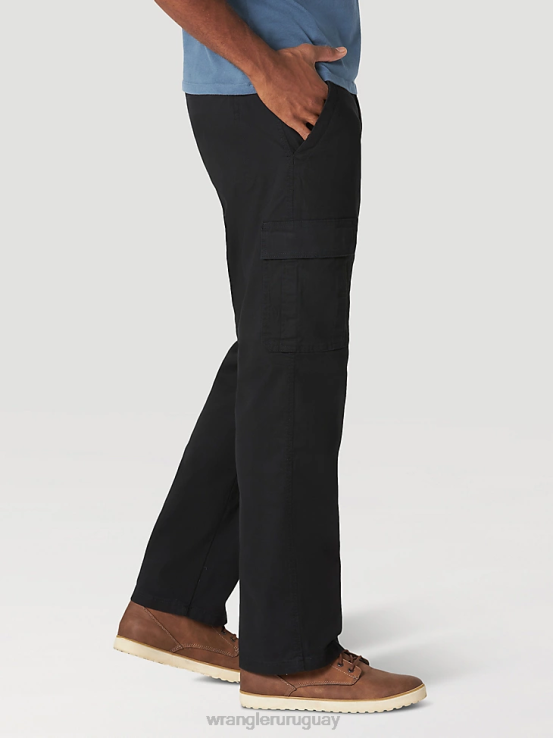 negro Wrangler hombres Pantalón cargo elástico relajado Authentics ropa F8J4V233