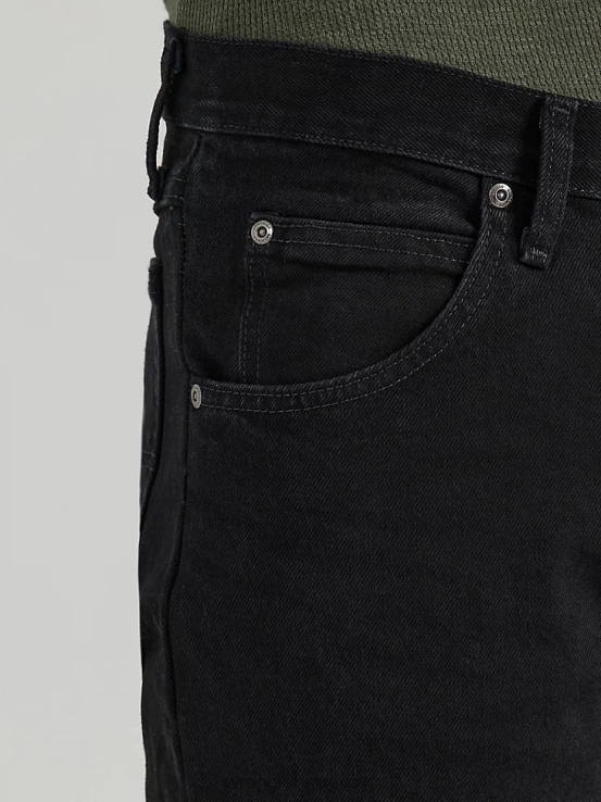 negro Wrangler hombres Vaqueros Authentics de corte regular de algodón ropa F8J4V147