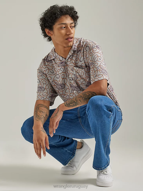 negro Wrangler hombres Vaqueros Authentics de corte regular de algodón ropa F8J4V147