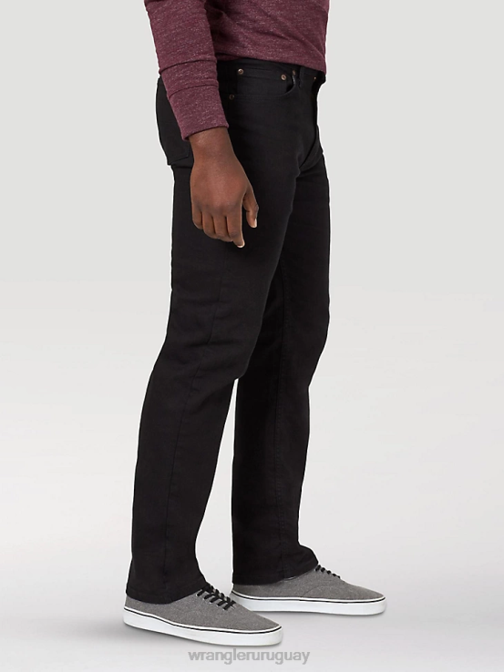 negro Wrangler hombres Vaqueros elásticos de ajuste regular Authentics ropa F8J4V129