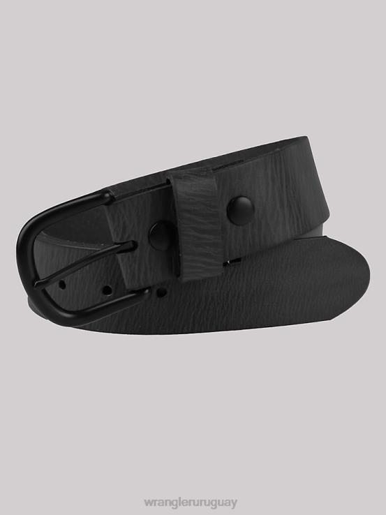 negro Wrangler hombres cinturón de cuero curtido accesorios F8J4V707