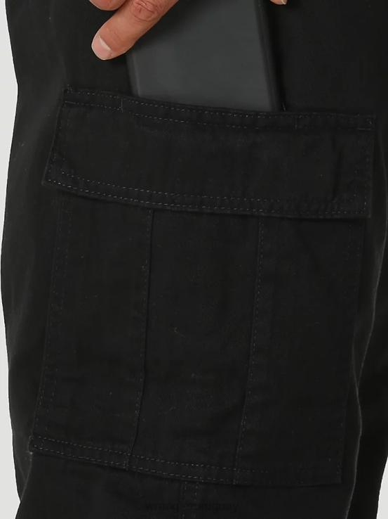 negro Wrangler hombres pantalones cargo relajados auténticos ropa F8J4V245