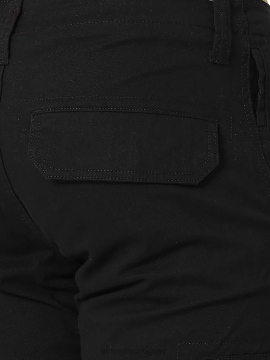 negro Wrangler hombres pantalón cargo cónico flexible ropa F8J4V229