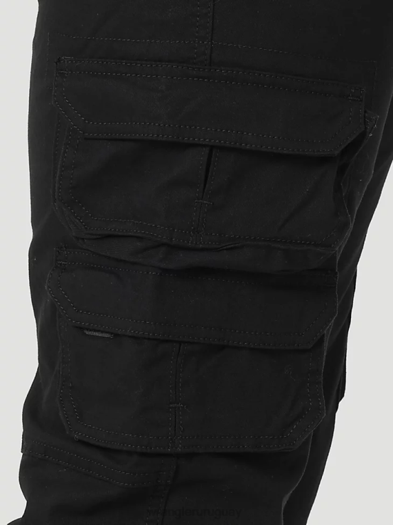 negro Wrangler hombres pantalón cargo cónico flexible ropa F8J4V229
