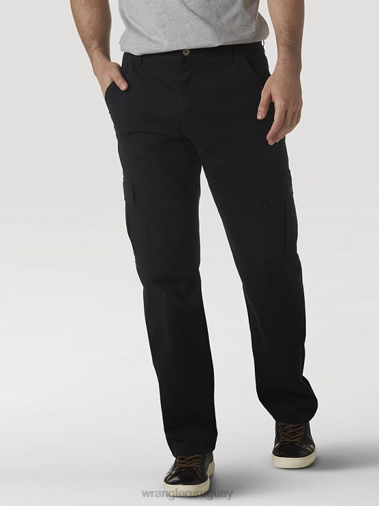 negro Wrangler hombres pantalón cargo de sarga heredado ropa F8J4V248