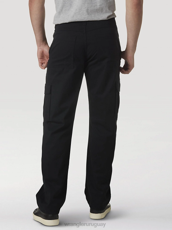 negro Wrangler hombres pantalón cargo de sarga heredado ropa F8J4V248