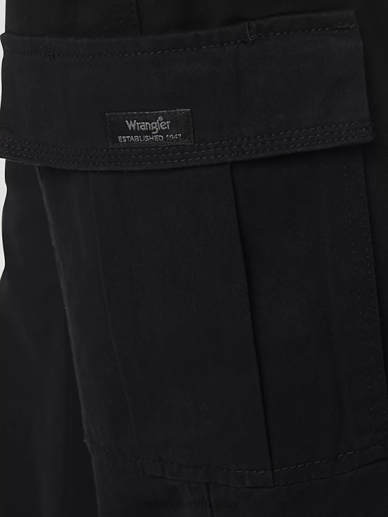 negro Wrangler hombres pantalón cargo de sarga heredado ropa F8J4V248