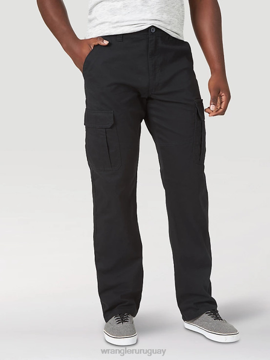 negro Wrangler hombres pantalón cargo flexible de ajuste relajado premium de cinco estrellas ropa F8J4V218