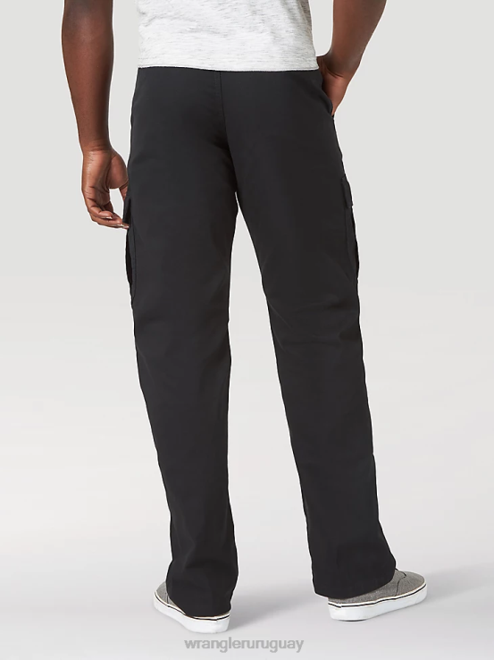 negro Wrangler hombres pantalón cargo flexible de ajuste relajado premium de cinco estrellas ropa F8J4V218