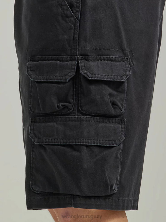 negro Wrangler hombres pantalón corto cargo apilado premium de cinco estrellas ropa F8J4V528