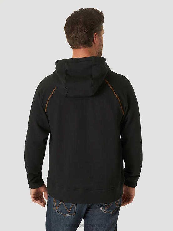 negro Wrangler hombres sudadera con capucha de manga larga resistente al fuego fr ropa F8J4V509