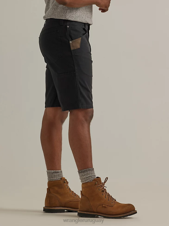 negro Wrangler hombres técnico de ropa de trabajo corto ropa F8J4V574