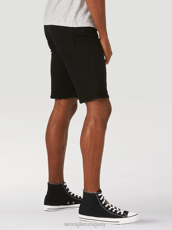 negro azabache Wrangler hombres pantalones cortos de mezclilla relajados auténticos ropa F8J4V588