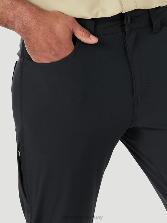 negro azabache Wrangler hombres pantalón atg fwds de cinco bolsillos ropa F8J4V254