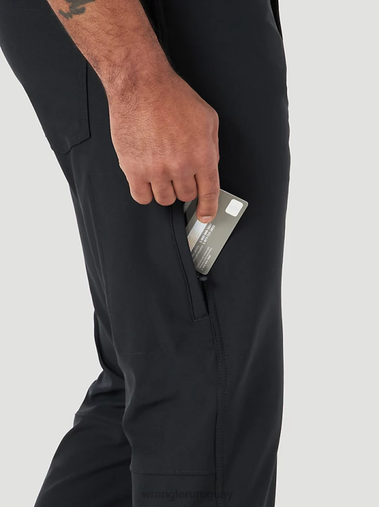 negro azabache Wrangler hombres pantalón atg fwds de cinco bolsillos ropa F8J4V254