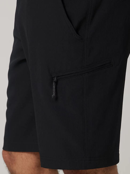 negro azabache Wrangler hombres pantalón corto con cintura elástica de alto rendimiento ropa F8J4V595