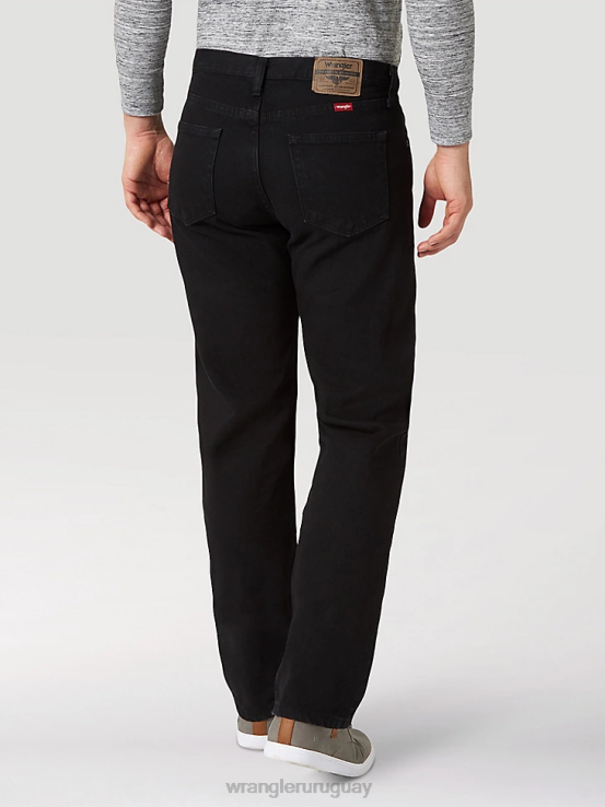 negro de carbón Wrangler hombres jeans de corte relajado de mezclilla premium de cinco estrellas ropa F8J4V87