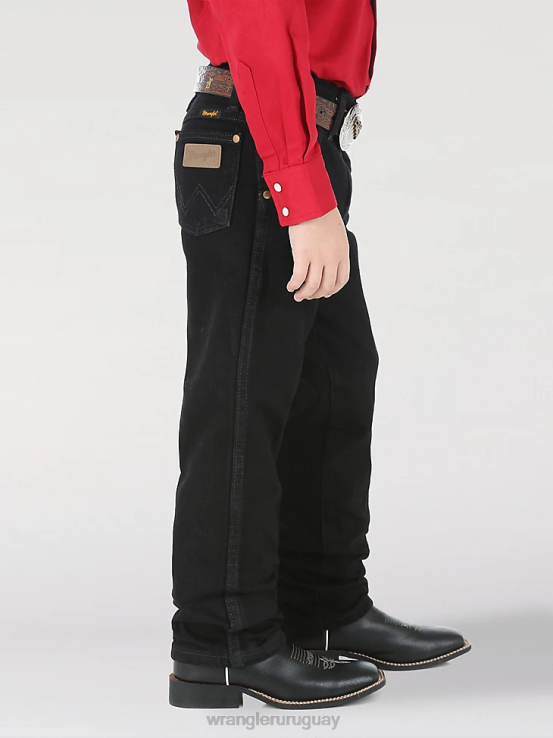 negro sobreteñido Wrangler Niños jean corte cowboy original fit ropa F8J4V934