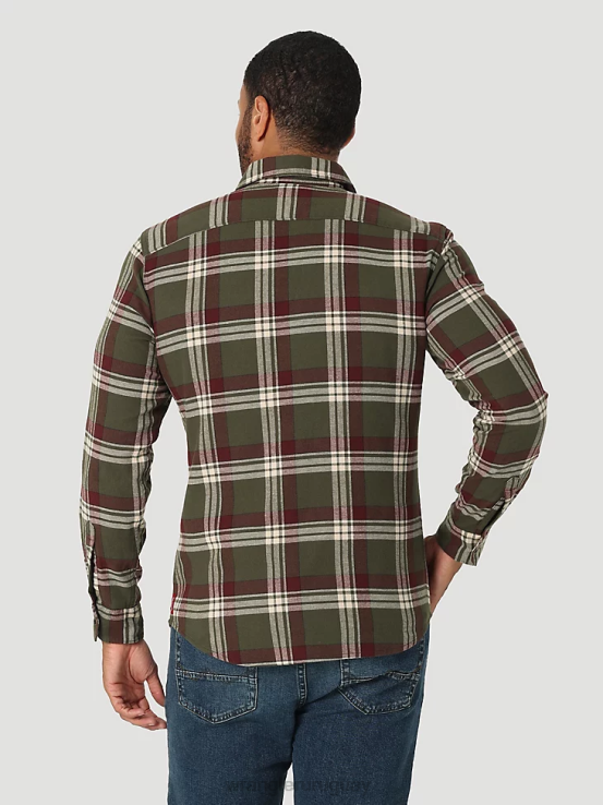 noche del bosque Wrangler hombres camisa de franela con nube que se puede estirar libremente ropa F8J4V385