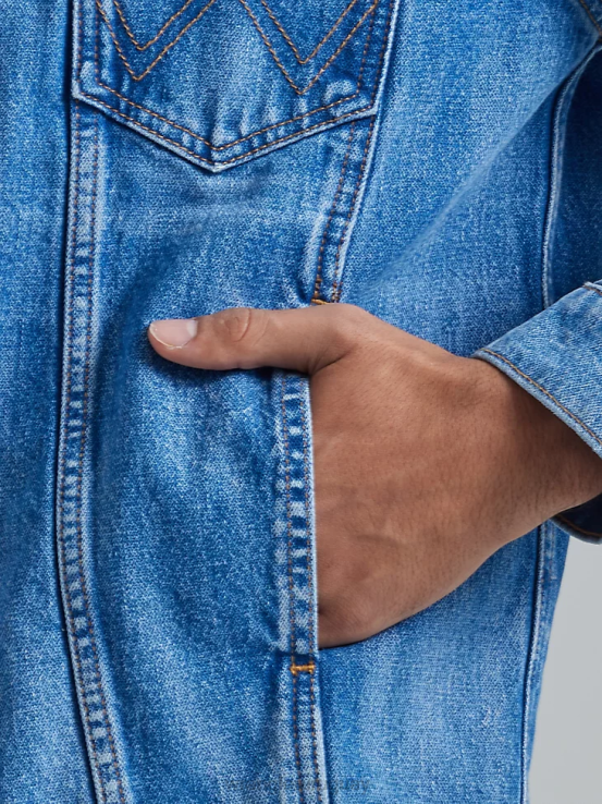 ojos azules Wrangler hombres chaqueta anti-fit Heritage ropa F8J4V617