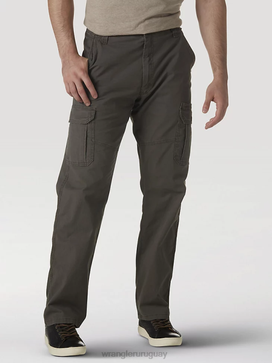 verde oliva Wrangler hombres pantalón cargo flexible de ajuste relajado premium de cinco estrellas ropa F8J4V221