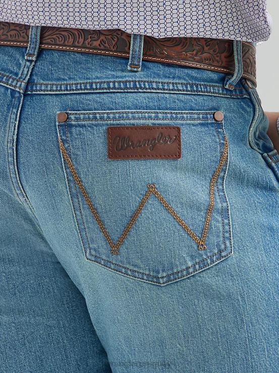 paso de búfalo Wrangler hombres jeans retro ajustados con pernera recta ropa F8J4V25