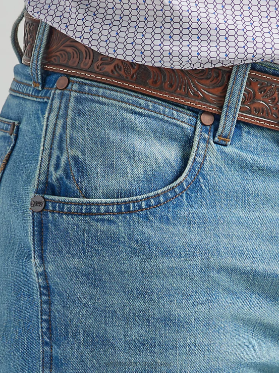 paso de búfalo Wrangler hombres jeans retro ajustados con pernera recta ropa F8J4V25