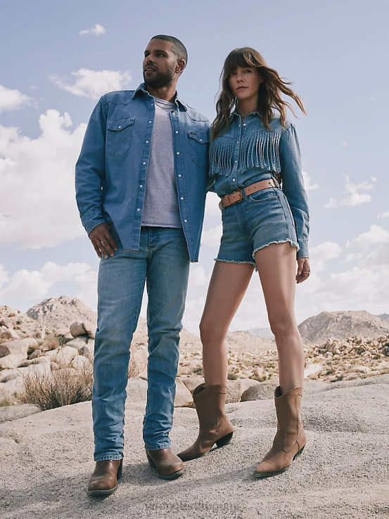 piedra ligera Wrangler mujer reelaborado corto ropa F8J4V822