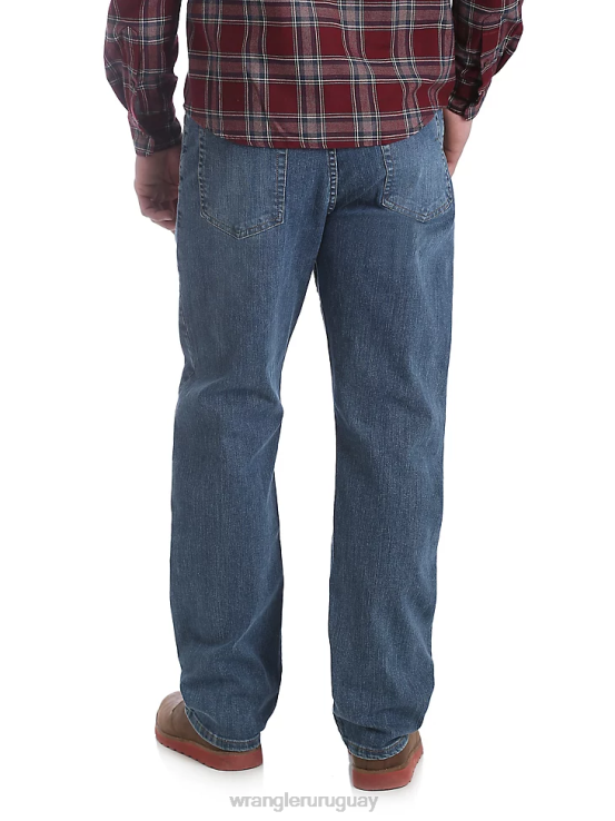 pizarra Wrangler hombres mezclilla premium de cinco estrellas flexible para mayor comodidad jean de ajuste relajado ropa F8J4V84
