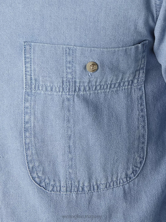 pizarra gris Wrangler hombres Camisa de trabajo resistente al fuego riggs workwear fr ropa F8J4V404