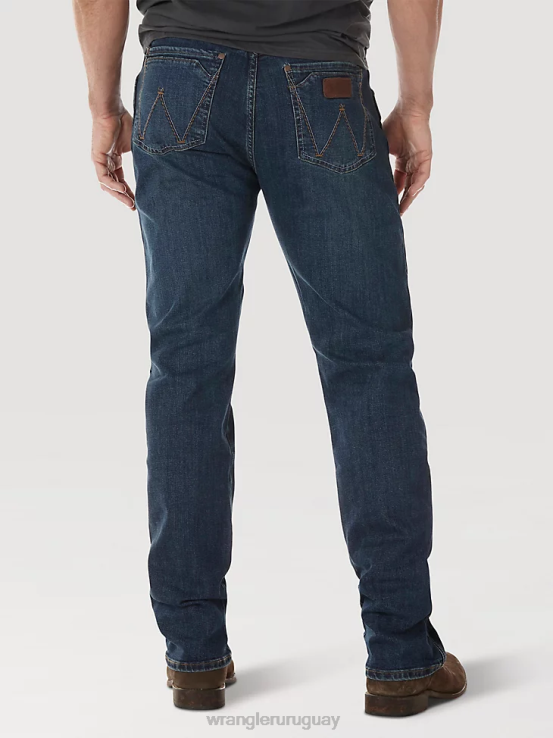 portland Wrangler hombres jeans retro ajustados con pernera recta ropa F8J4V22