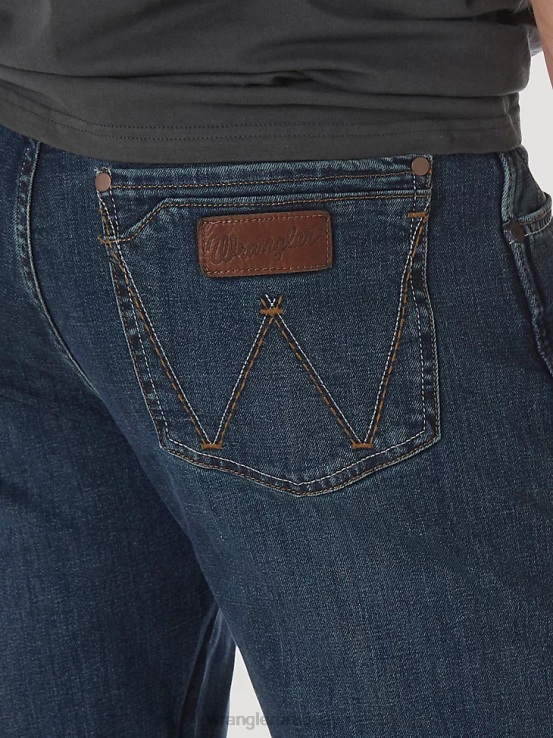 portland Wrangler hombres jeans retro ajustados con pernera recta ropa F8J4V22