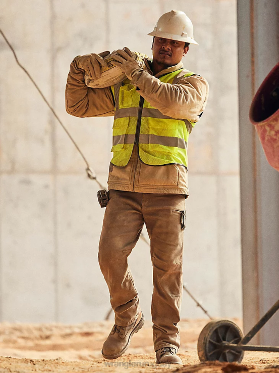 raya diplomática gris Wrangler hombres Riggs Workwear Utility pantalón corto relajado ropa F8J4V674