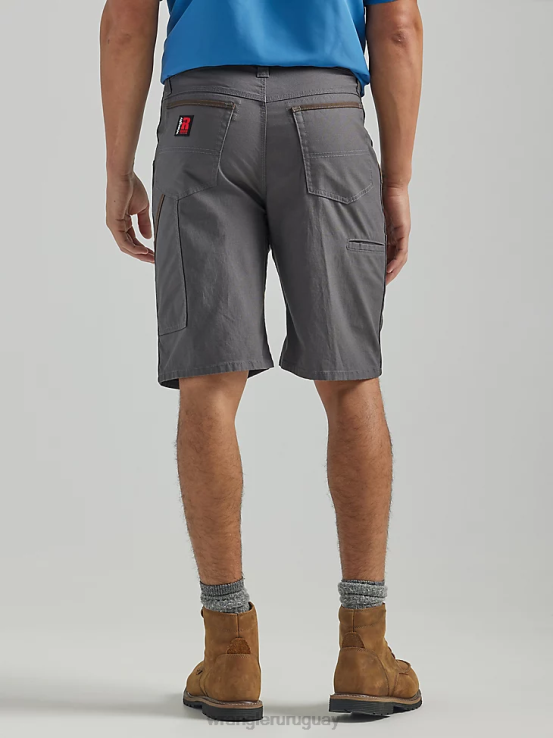 raya diplomática gris Wrangler hombres Riggs Workwear Utility pantalón corto relajado ropa F8J4V674