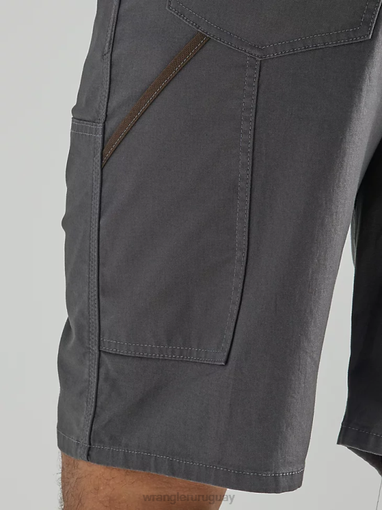 raya diplomática gris Wrangler hombres Riggs Workwear Utility pantalón corto relajado ropa F8J4V674