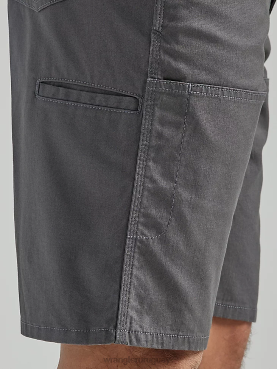 raya diplomática gris Wrangler hombres Riggs Workwear Utility pantalón corto relajado ropa F8J4V674