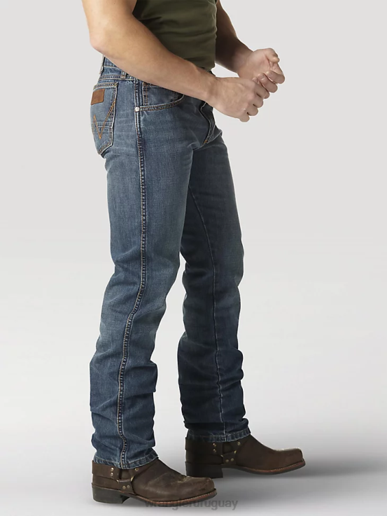 rocoso Wrangler hombres jeans retro ajustados con pernera recta ropa F8J4V33