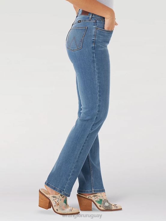 rocoso Wrangler mujer jeans con tiro alto y pernera recta ropa F8J4V776