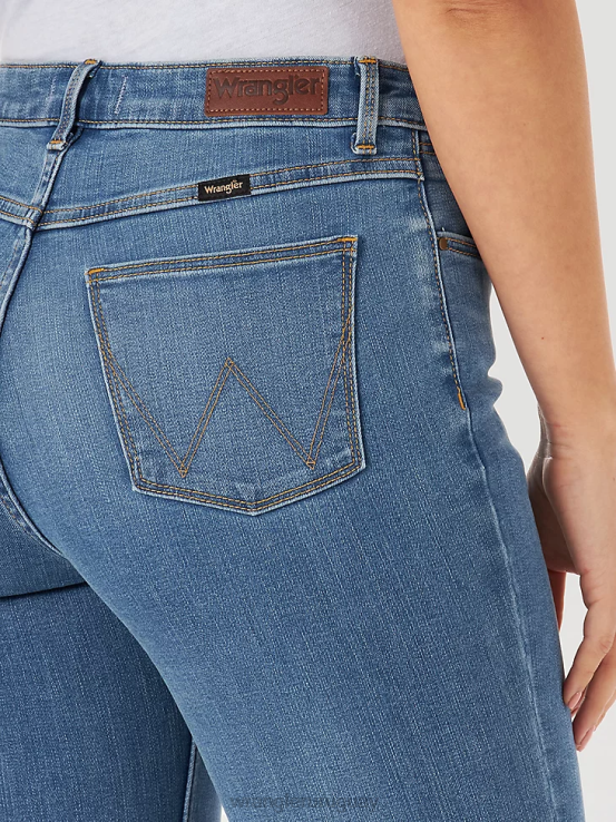 rocoso Wrangler mujer jeans con tiro alto y pernera recta ropa F8J4V776